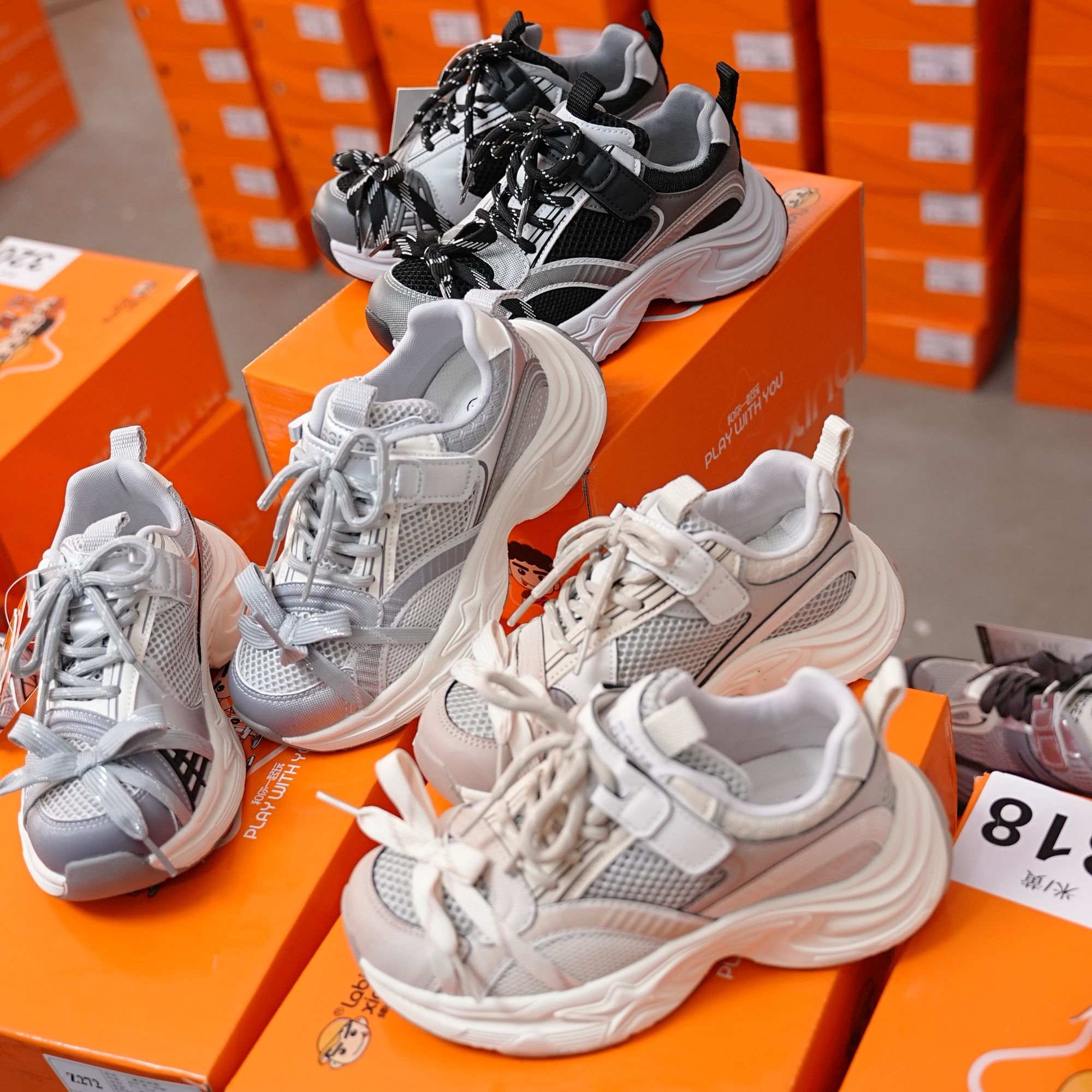 [老爹鞋26-31码]-小-休闲童鞋时尚百搭透气运动鞋厚底潮鞋潮流