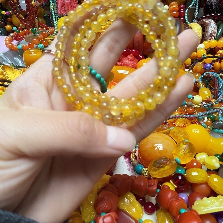 树脂制品2549发丝三圈手链