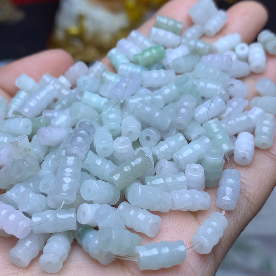 【闪购商品】翡翠手链未镶嵌卡5乘9冰竹节100个