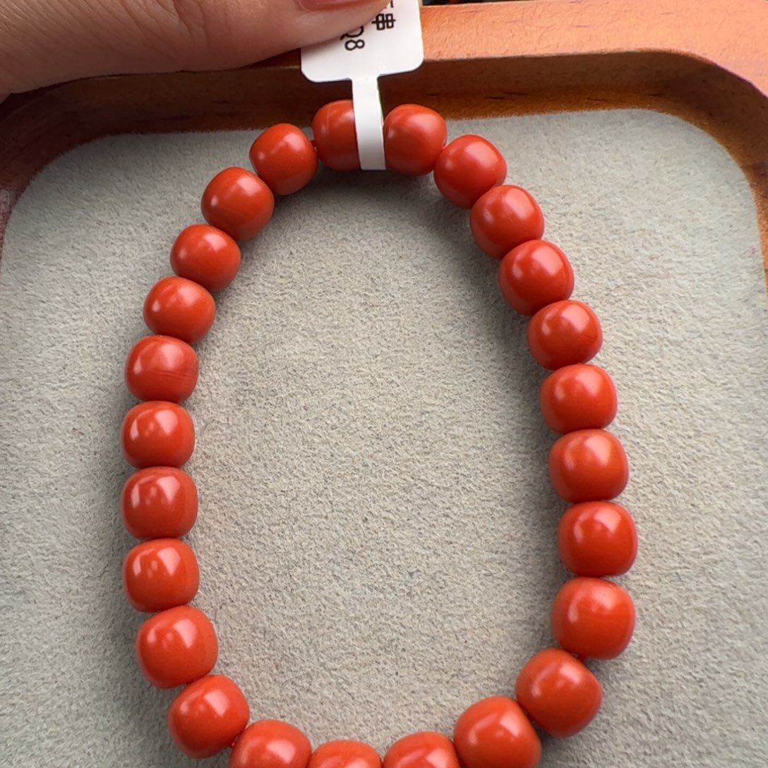 南红玛瑙未镶嵌（满肉保山柿子红老型8+）