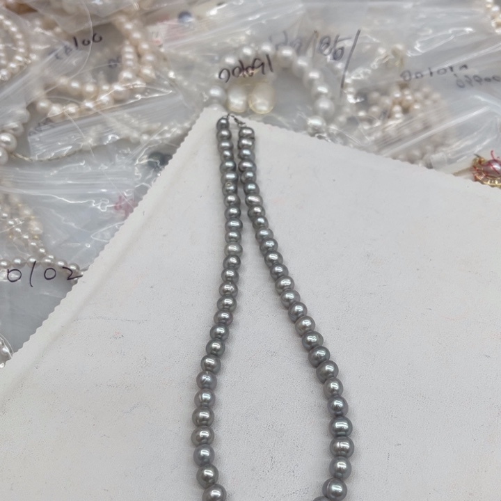 淡水珍珠颈饰银S925镶嵌00904