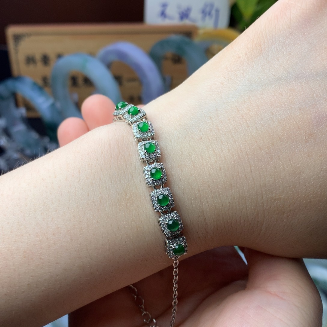 未镶嵌手链翡翠翡翠手链