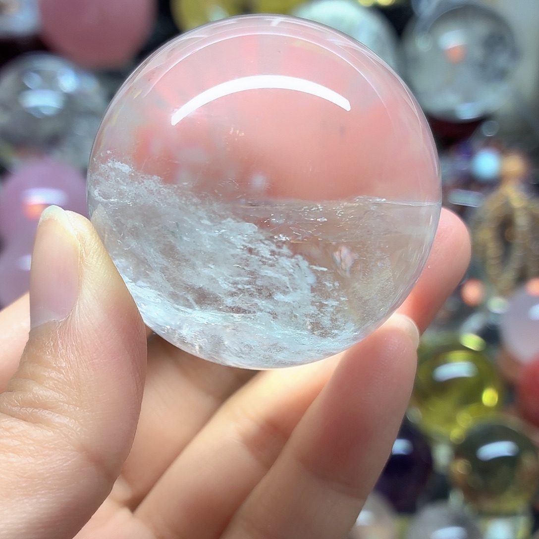 未镶嵌水晶珠宝半成品白水晶4.8