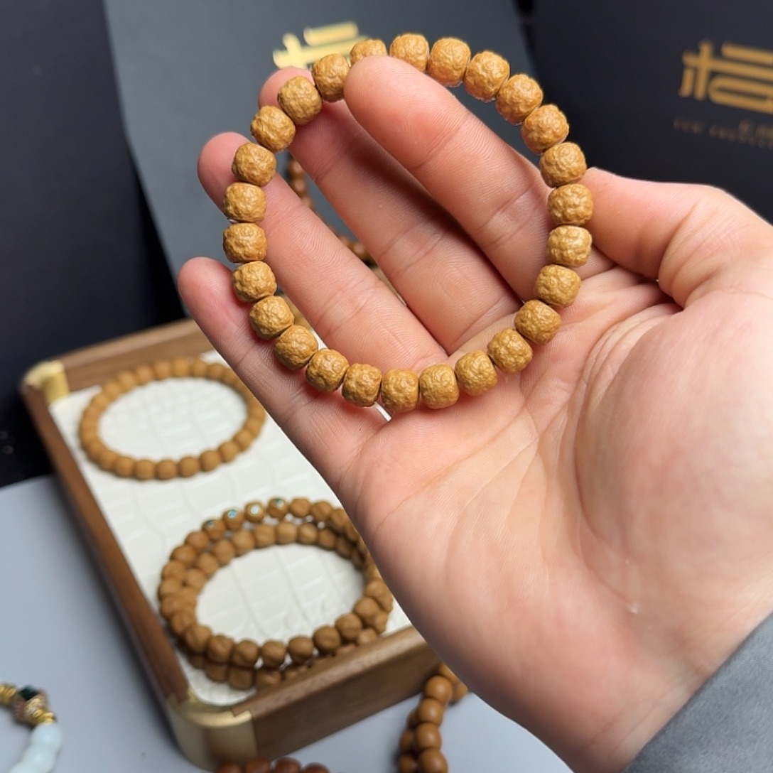 不***达猴头核桃吊坠纯手工雕刻荔枝纹9.6mm