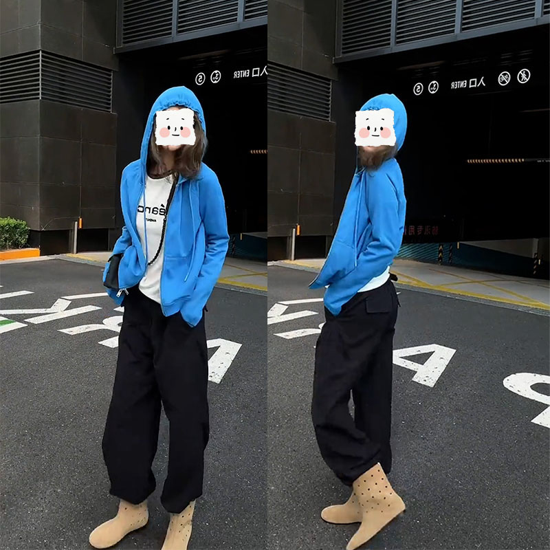 2025秋季新款设计感一整套时尚百搭连帽外套上衣女休闲裤三件套装