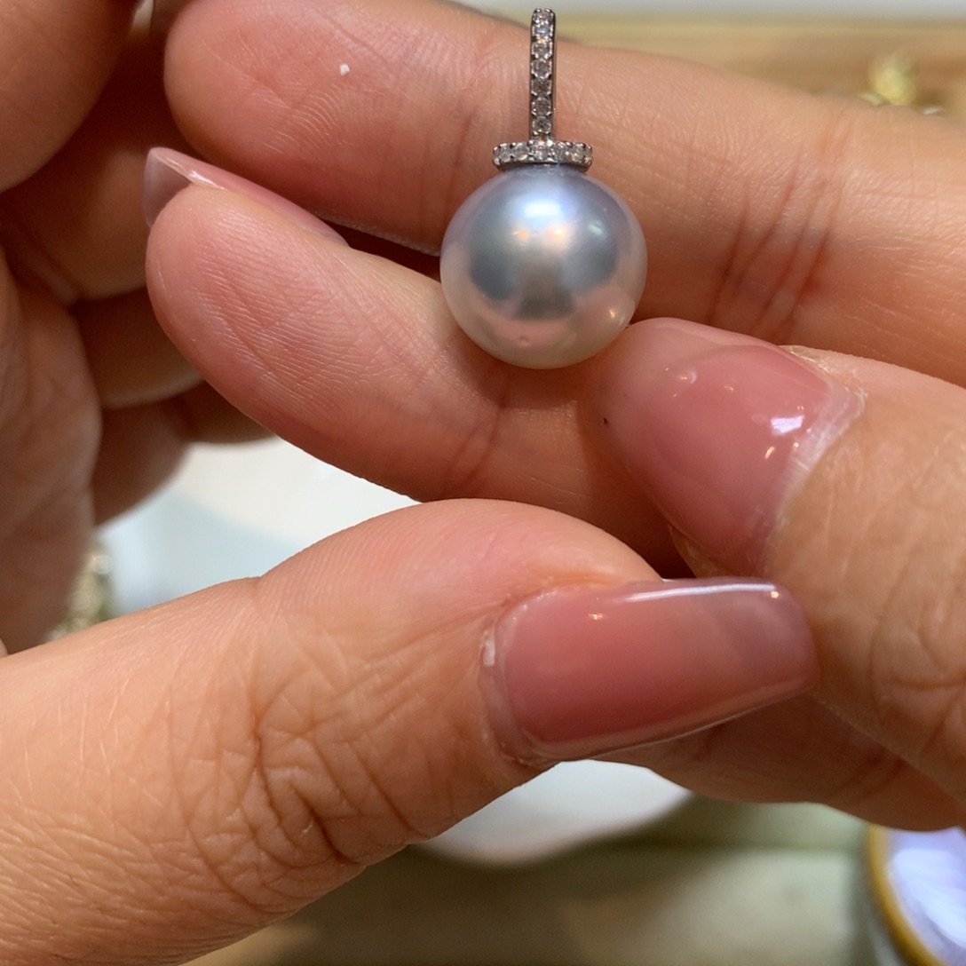 海水珍珠颈饰银S925镶嵌