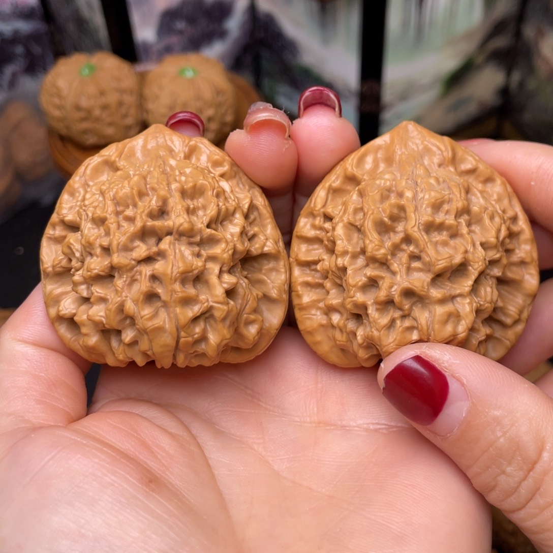 文玩核桃把件47全品官帽