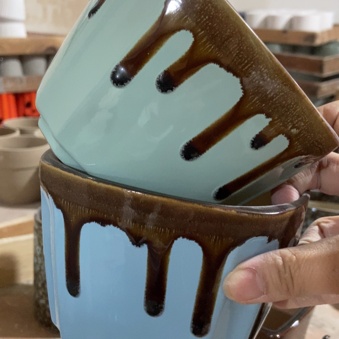 红陶高温陶瓷花盆