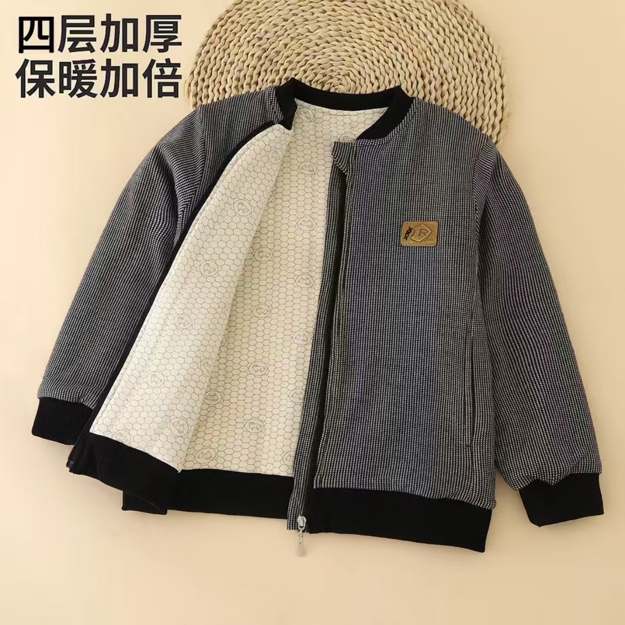 校服神器冬季内搭儿童棉服外套内胆男童棉衣中大童秋冬初中生保暖