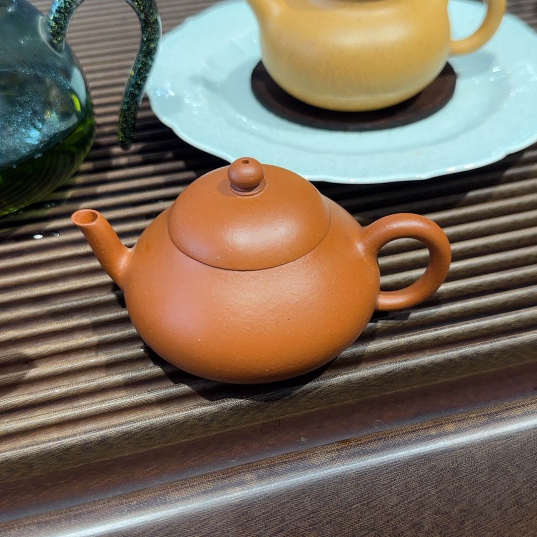 关***ʃ茶壶紫砂紫砂壶朱泥