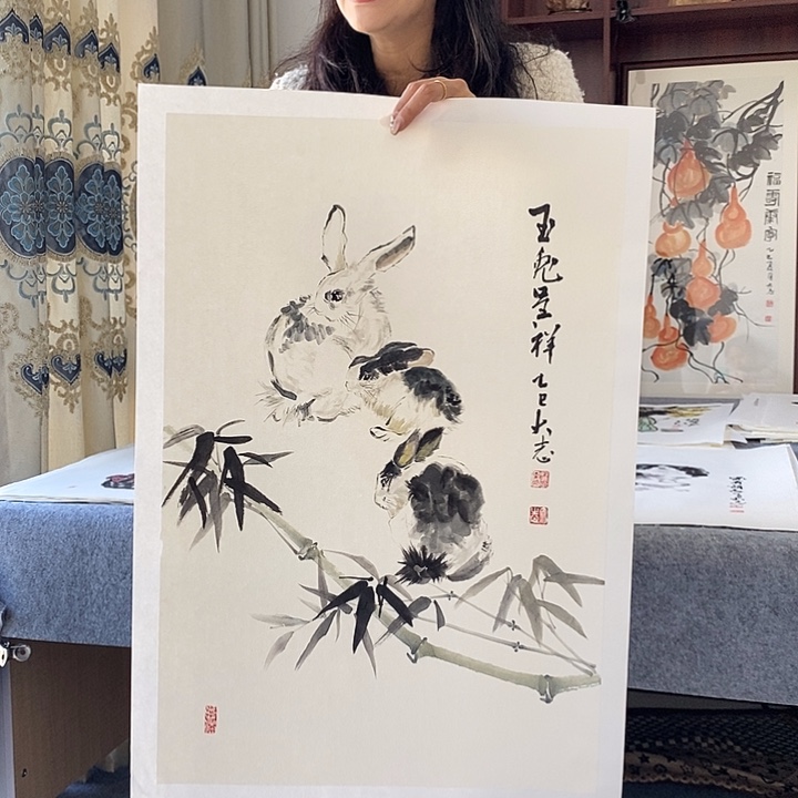 国画纯手绘国画写意作品45*68