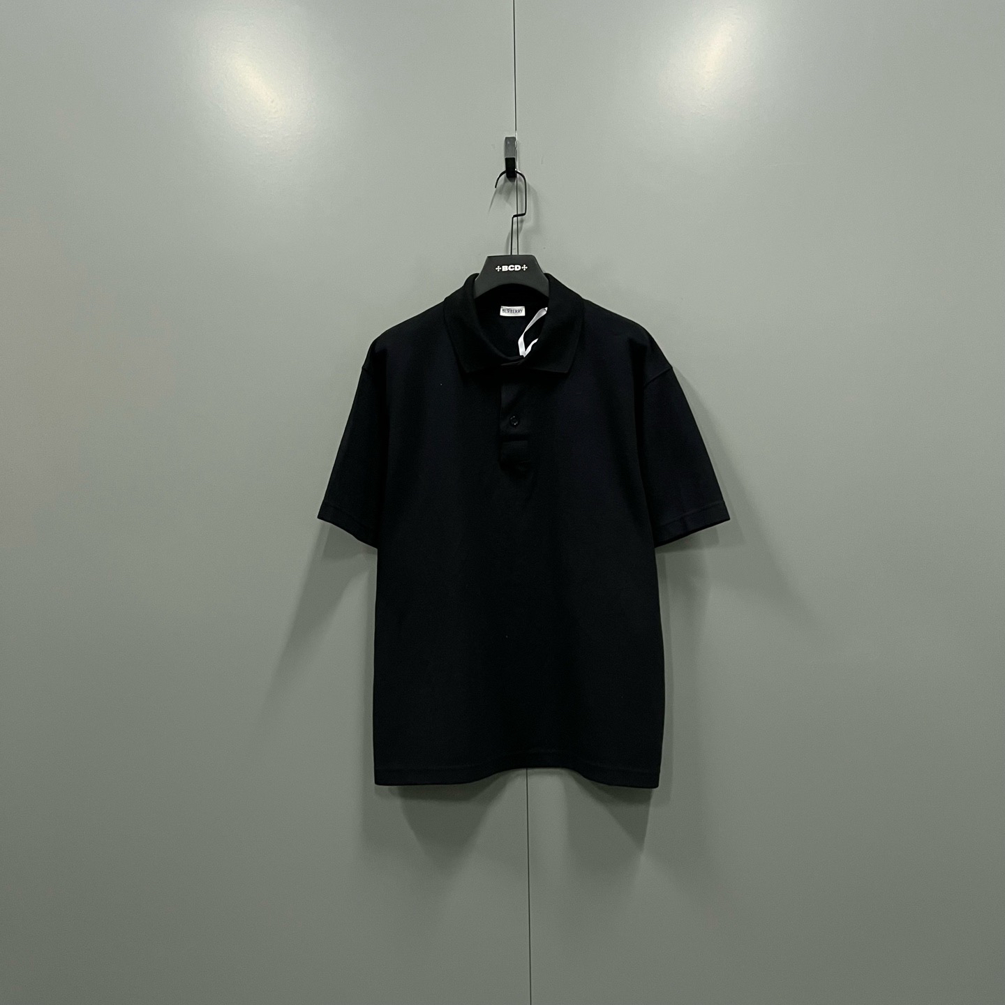 未使用 BURBERRY/博柏利 AM 020098 黑色背后骑士刺绣polo衫 