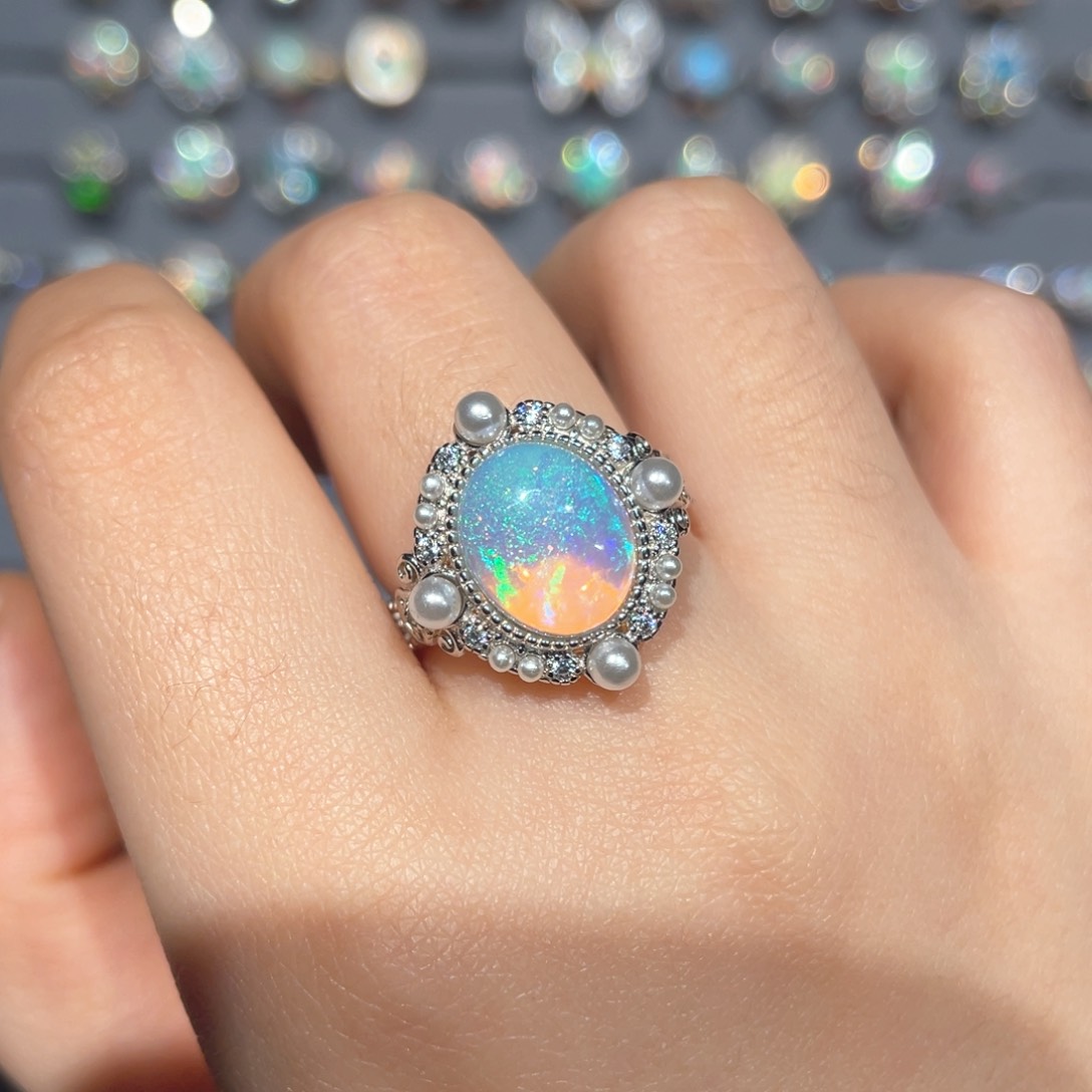 欧泊欧泊戒指银S925镶嵌