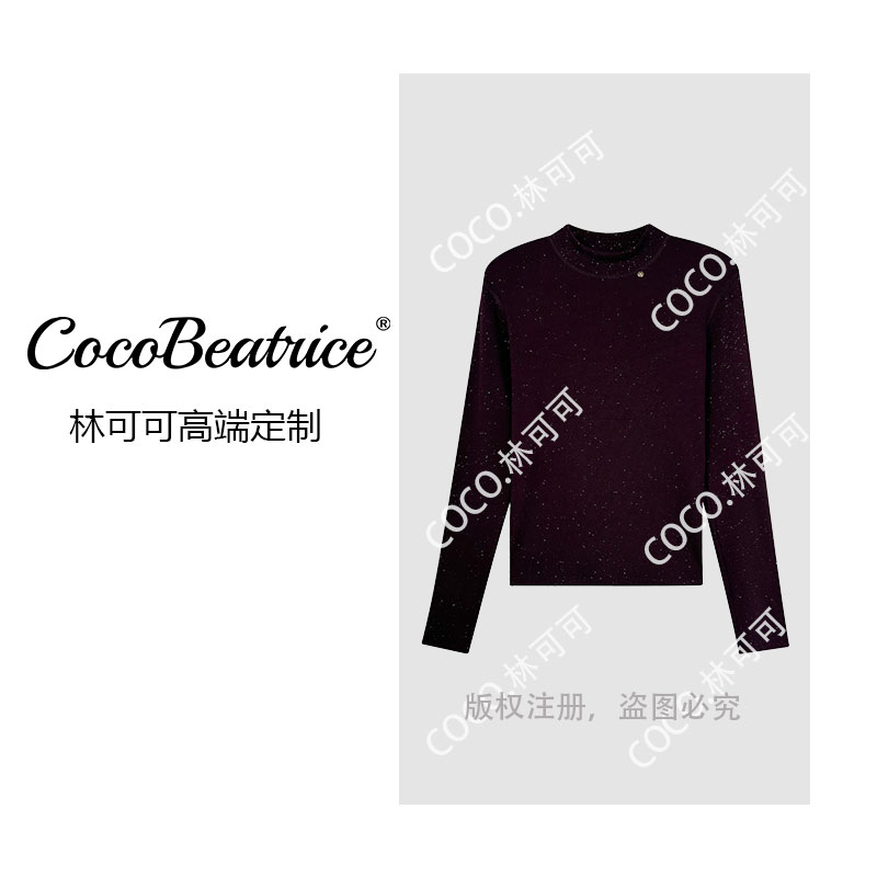 【COCO林可可】【璀璨之星】时尚满天星小立领百搭长袖353228