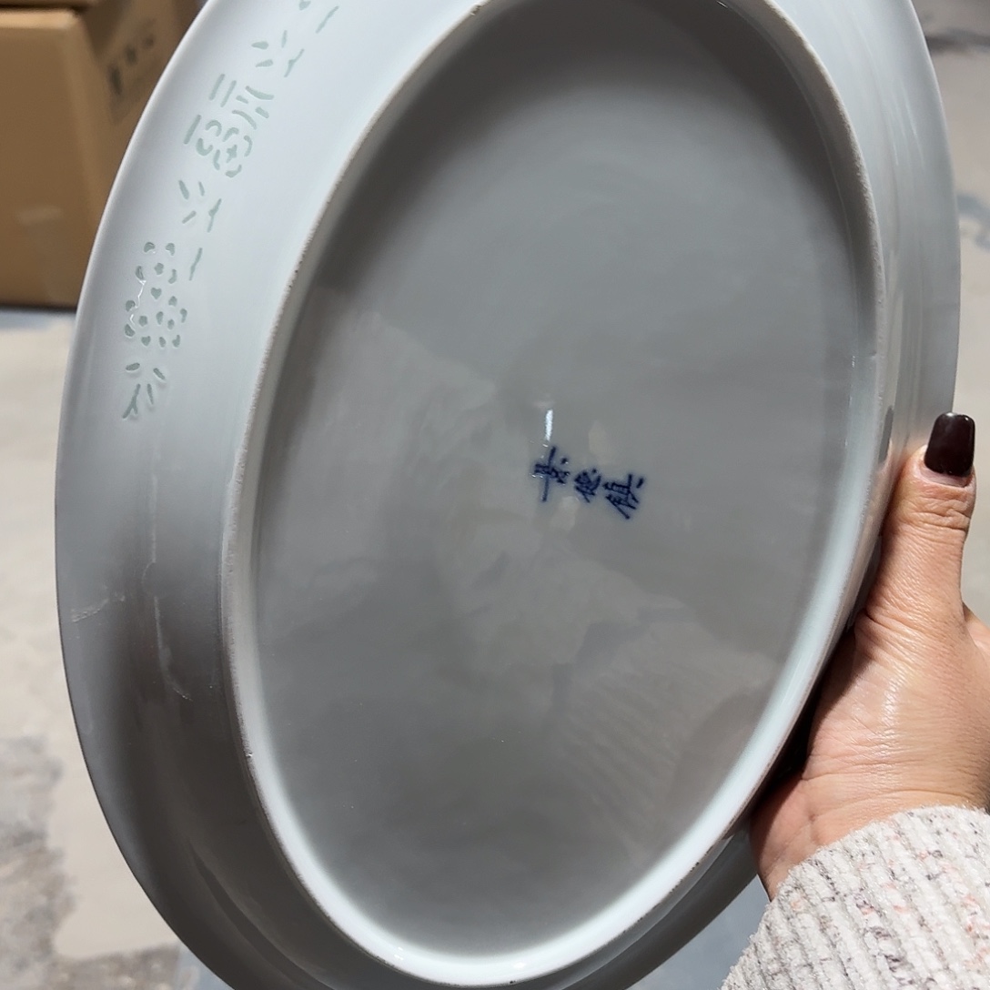 白瓷鱼盘好的一个青福看图