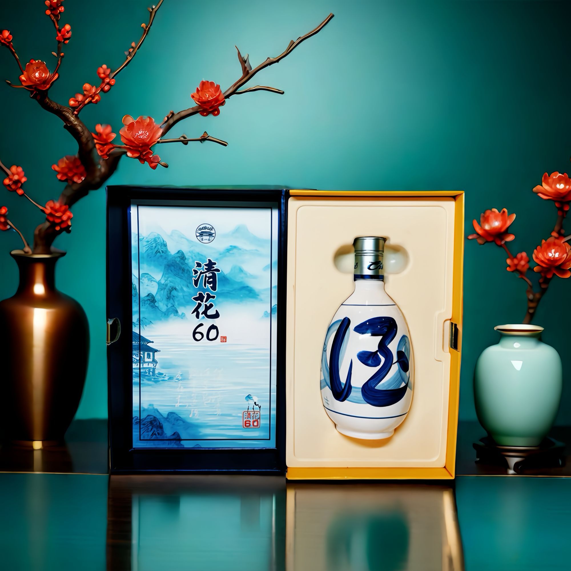 第一园清花60杏花村原产地清香型白酒53度盒装53%Vol475ml