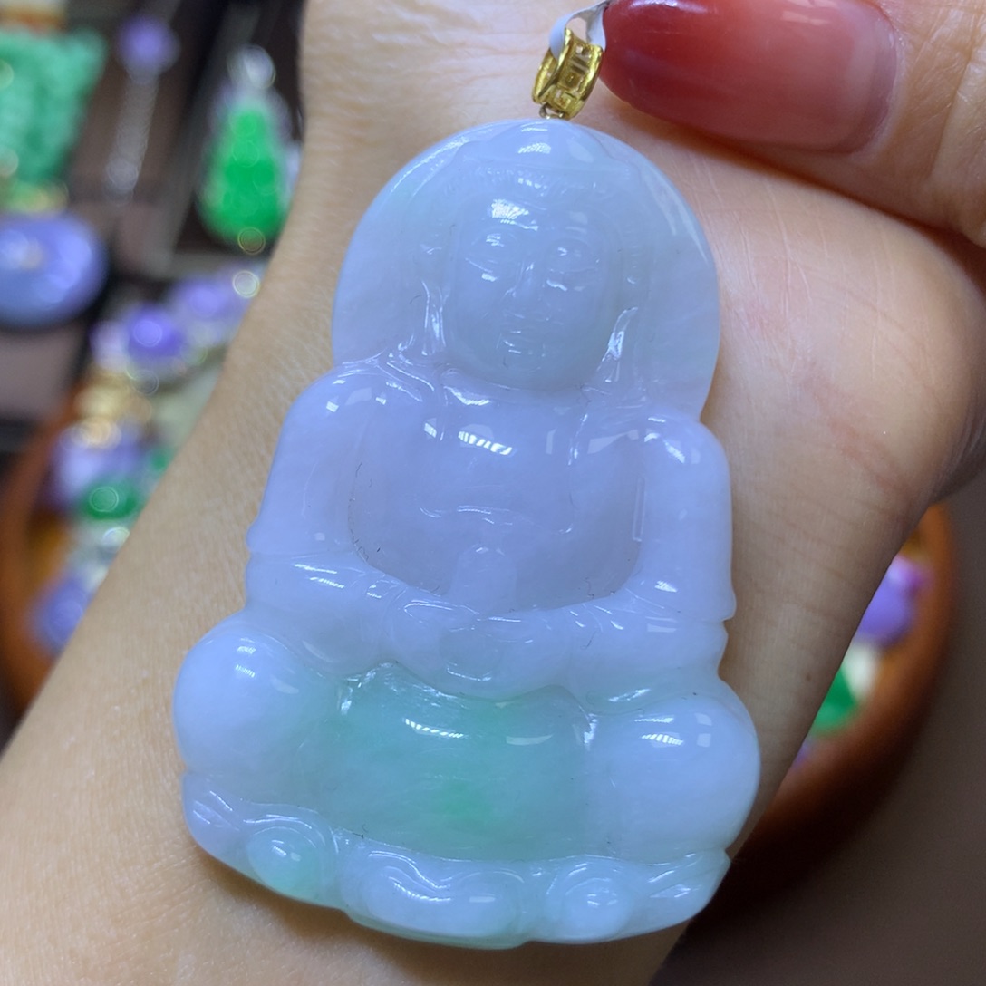 【闪购商品】翡翠颈饰18K金镶嵌翡翠