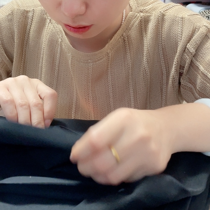 黑色双面针织桑蚕丝两米383