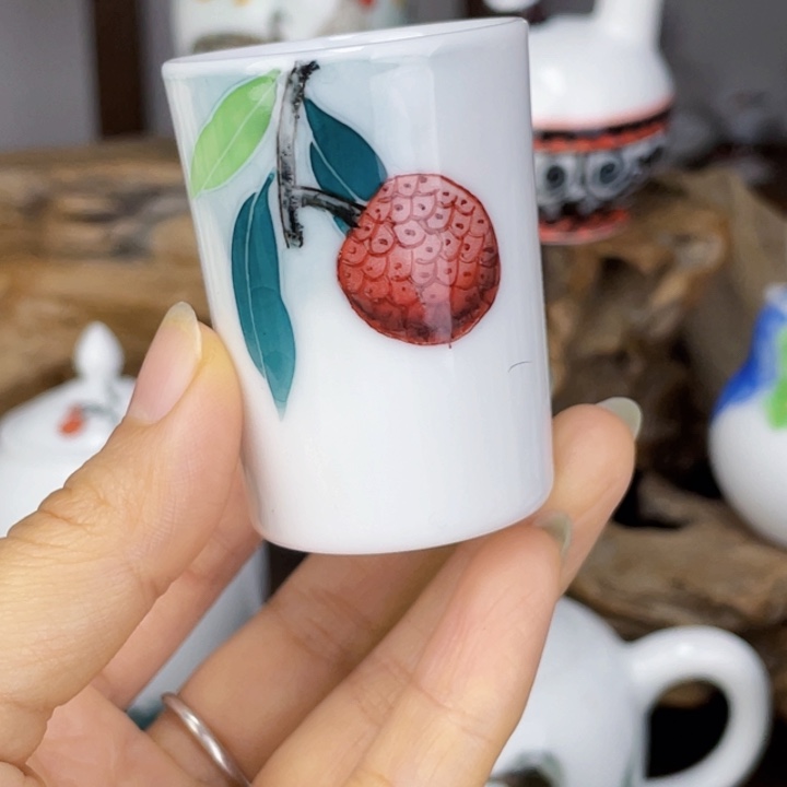 杯主人杯手绘釉下彩