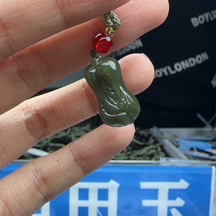 和田玉未镶嵌颈饰20mm