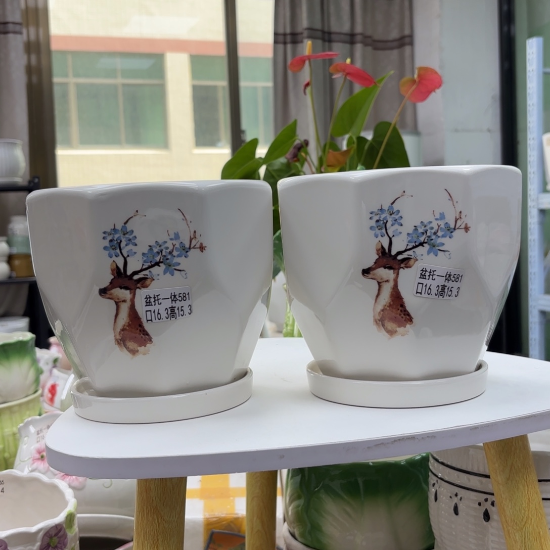 @夏西陶瓷花盆@@5581