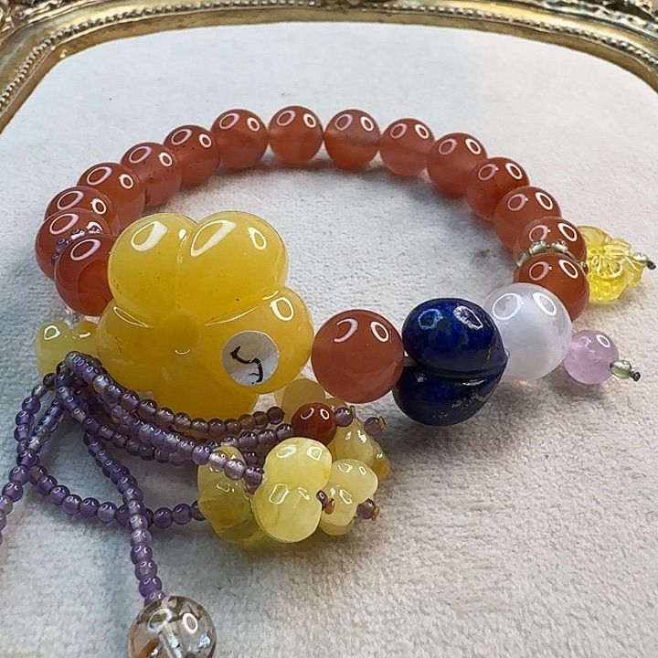 琥珀未镶嵌手链琥珀手串