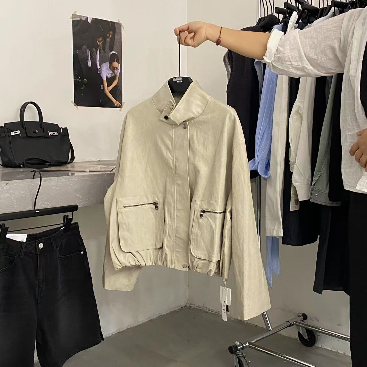 【ARONG阿荣家】皮衣外套06328-杏色-F