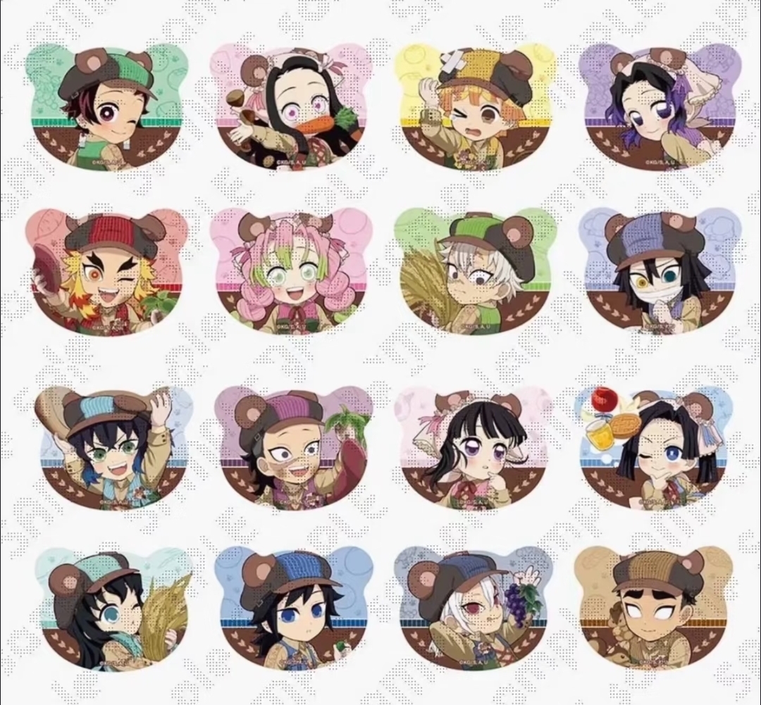 【沪谷】正版授权ufo鬼灭之刃熊耳吧唧 节分系列吧唧/拍立得 