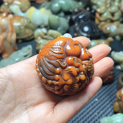 白玉菩提吊坠摆件