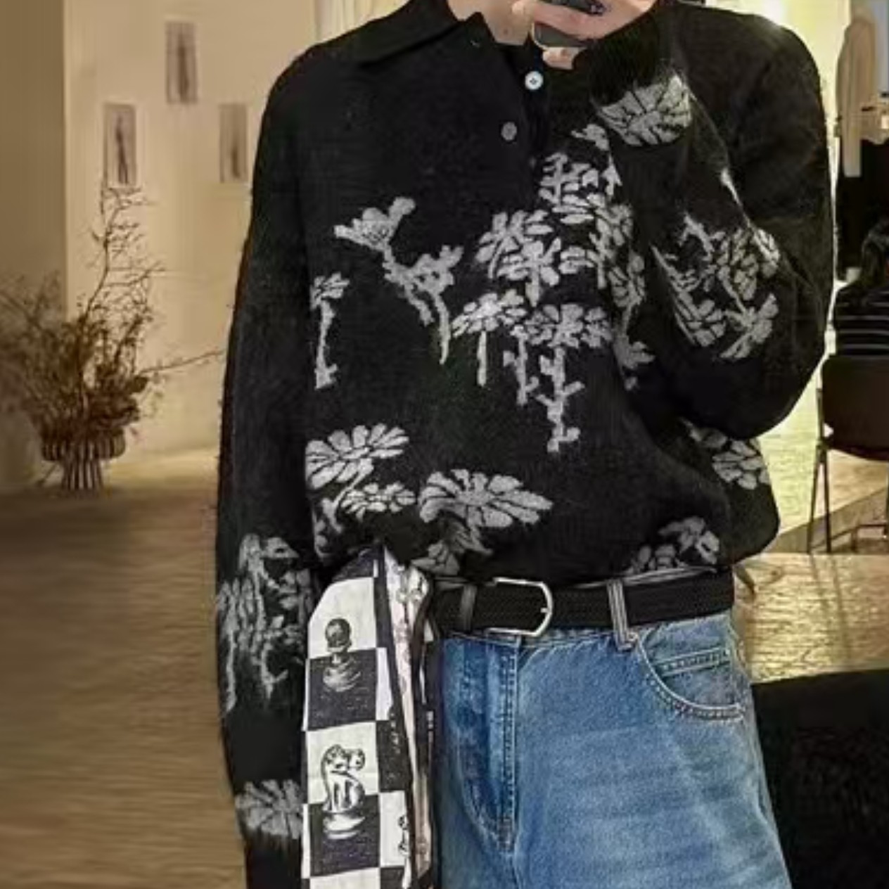 MR钟   冬   拉毛工艺提花毛衣