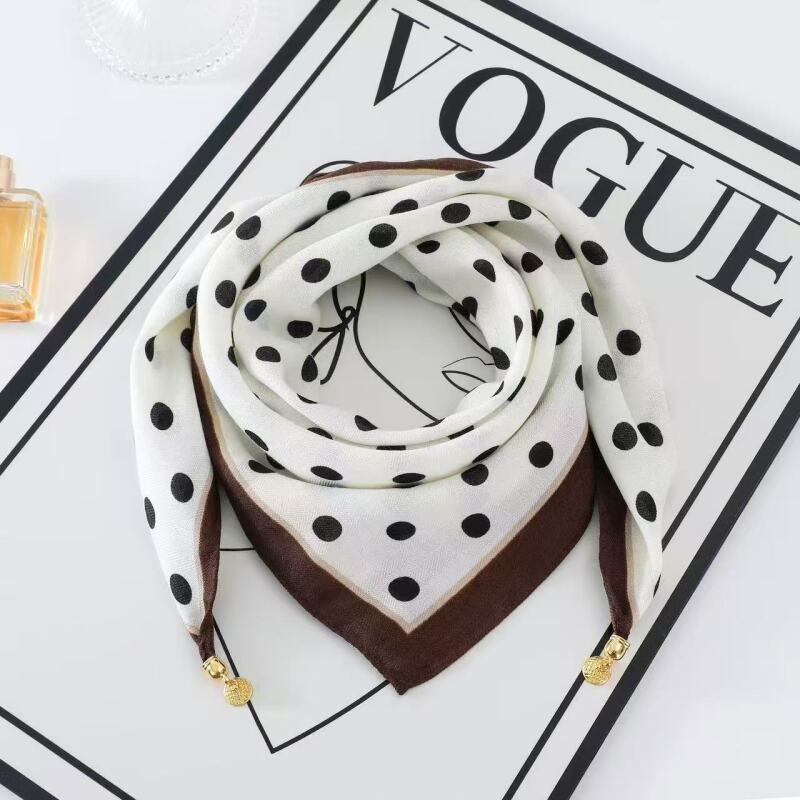 M085  白边波点 （磁吸扣）70*70左右