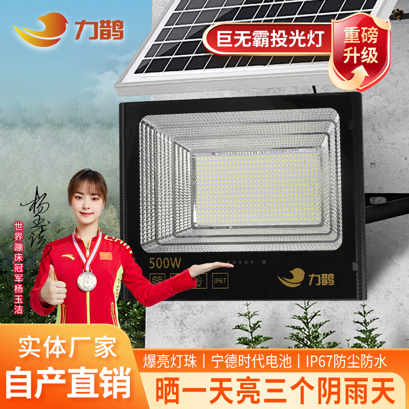 【巨无霸】特大特亮太阳能投光灯适用户外庭院室内家用天黑自动亮