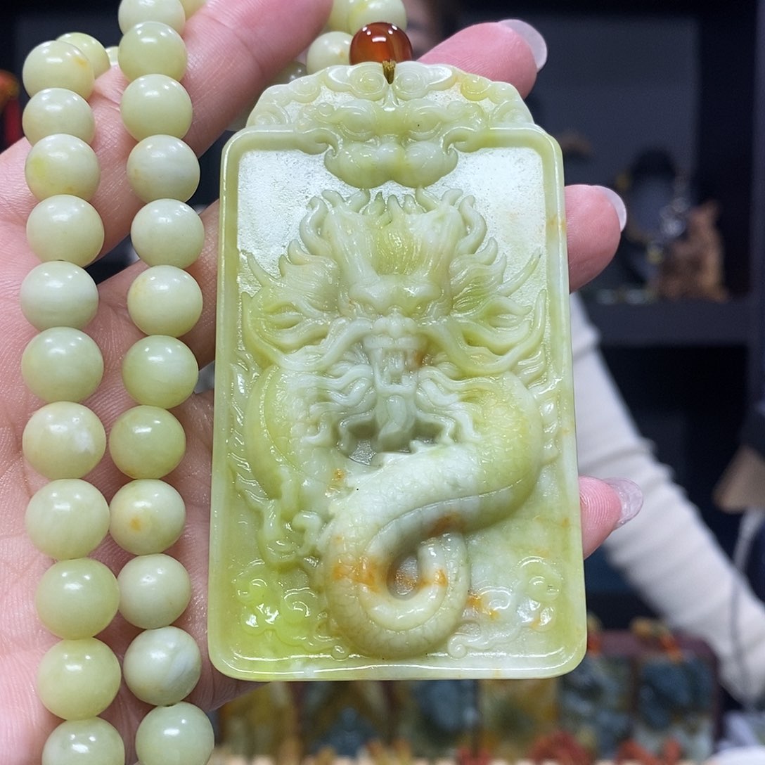 未镶嵌岫玉挂件吊坠项链