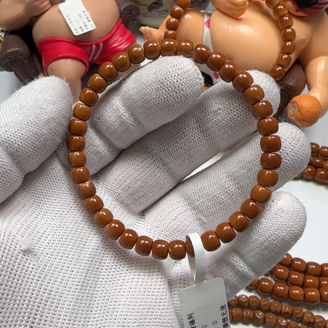 橄榄核手串/手链老挝核尖单圈6.0