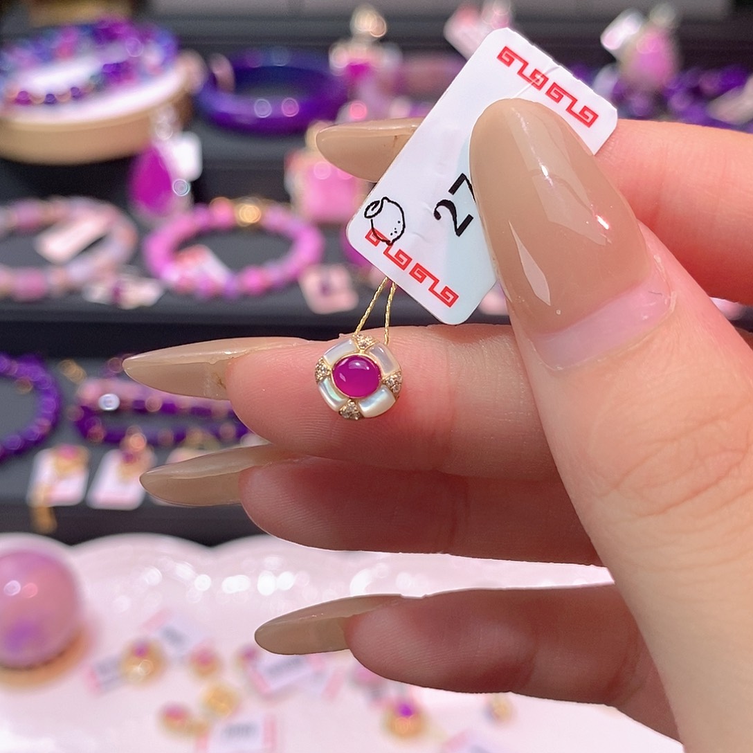 苏纪石（舒俱来）18K金镶嵌吊坠(不含链)