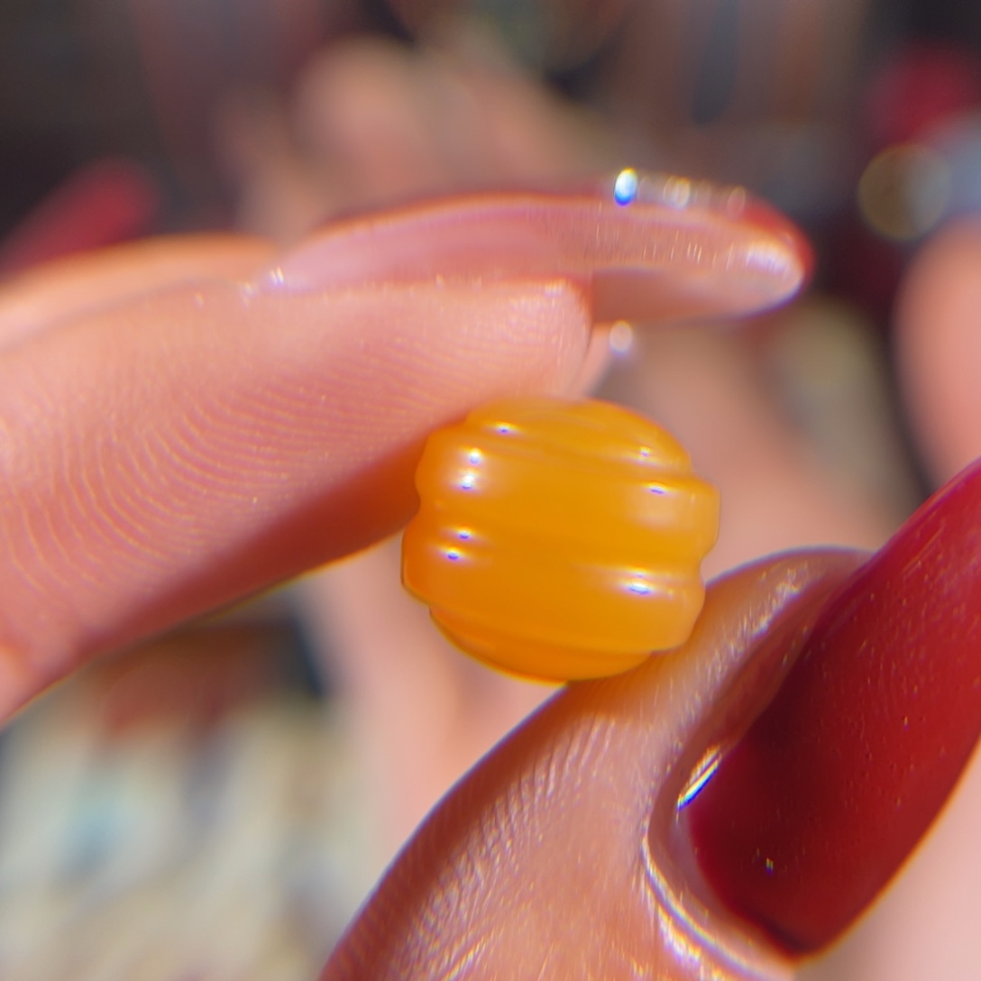 石英质玉（黄龙玉）缅黄 滑轮11.2*10.2未镶嵌不退不换