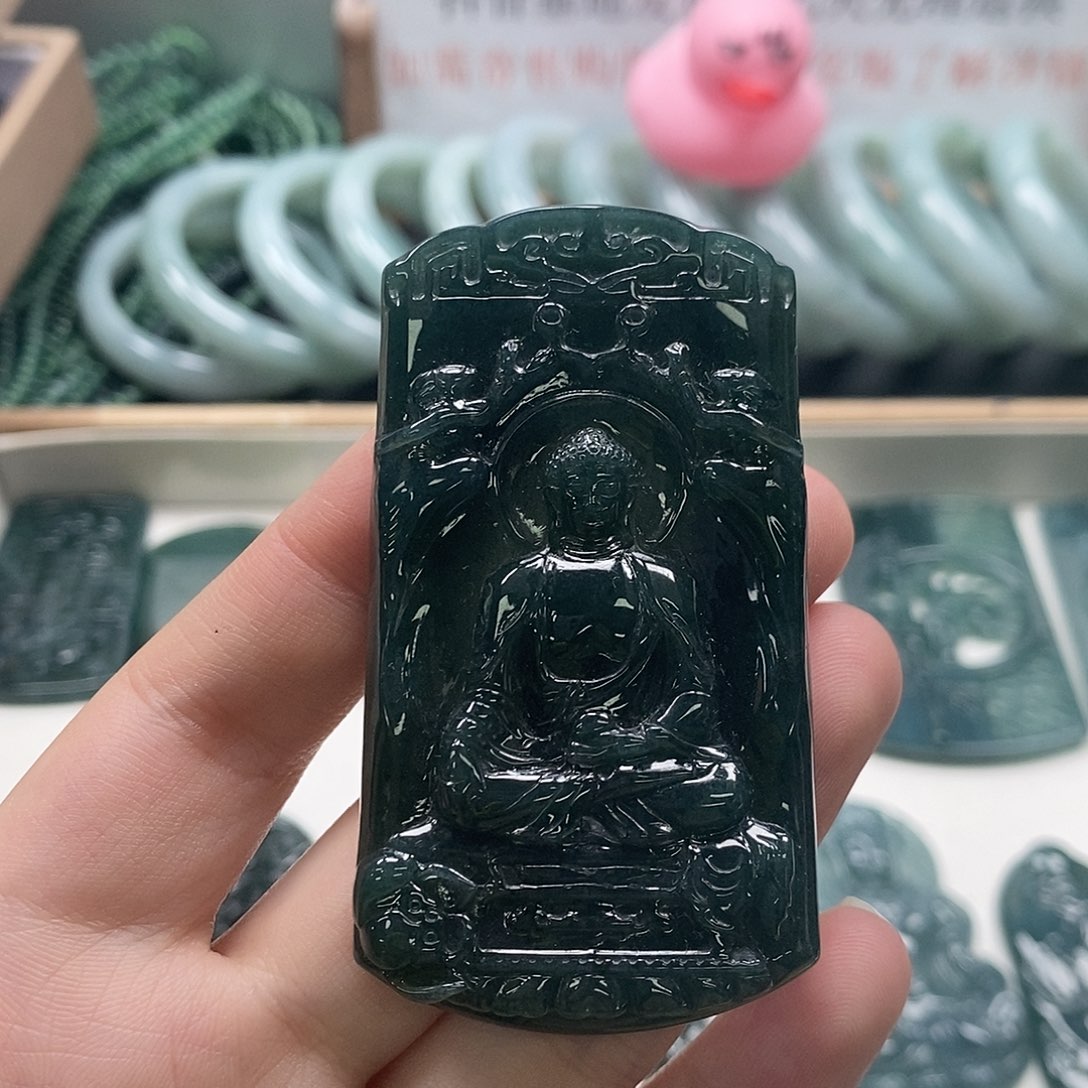 翡翠未镶嵌颈饰1-10翡翠A货挂件
