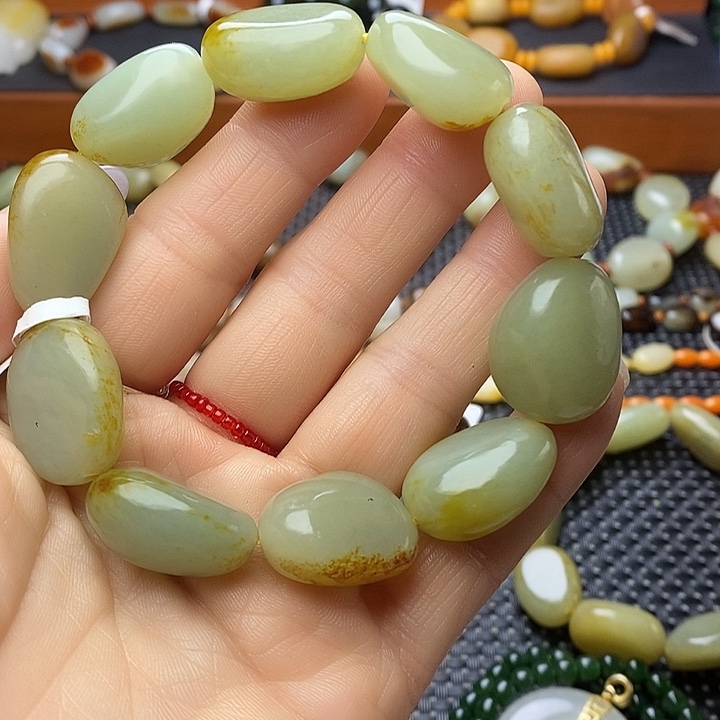 平***生和田玉未镶嵌手链