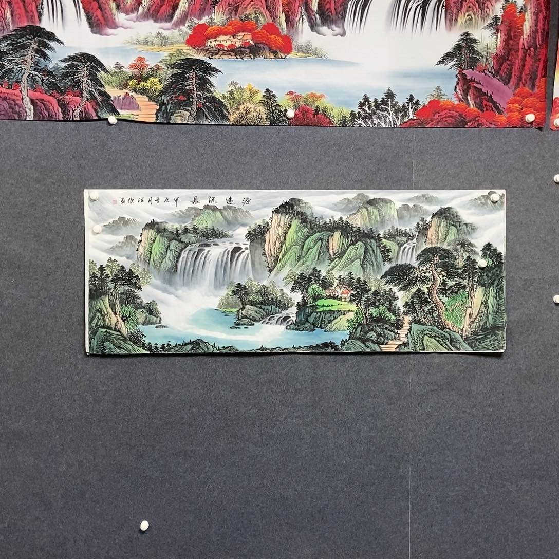 国画小六尺山水一副