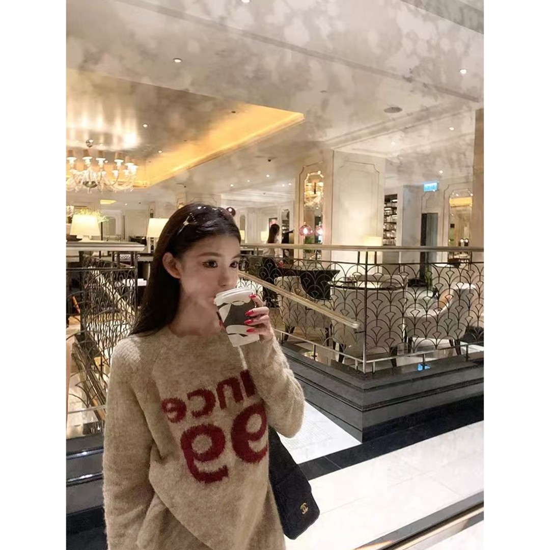 圆领套头毛衣女秋冬针织衫Q 9763#