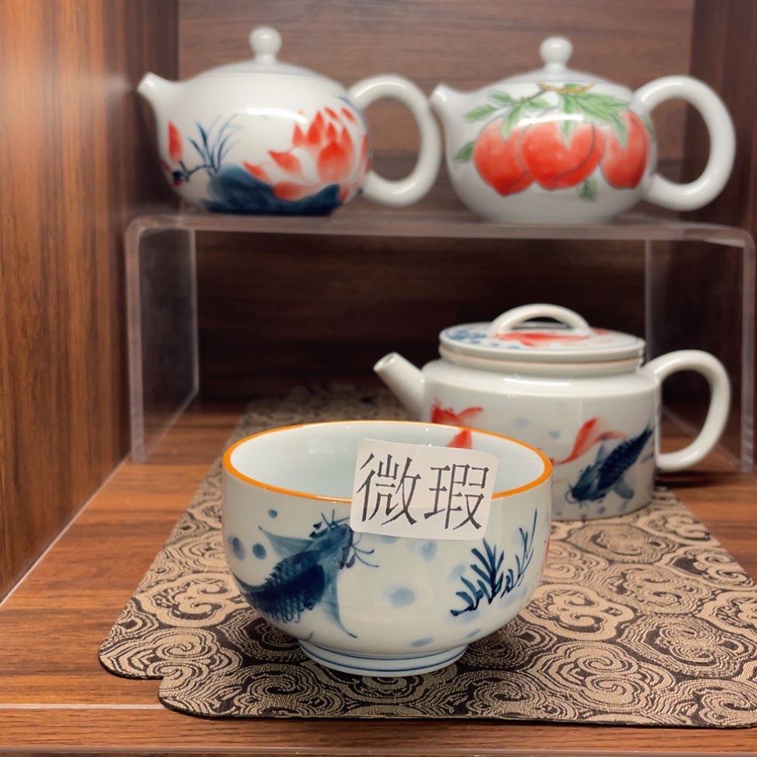 微瑕釉下彩纯手绘