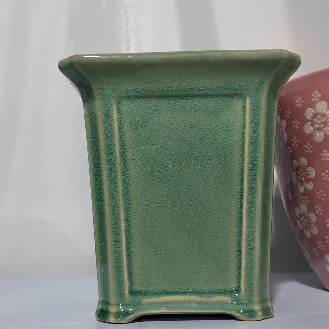 陶瓷花盆方形口径19高度20