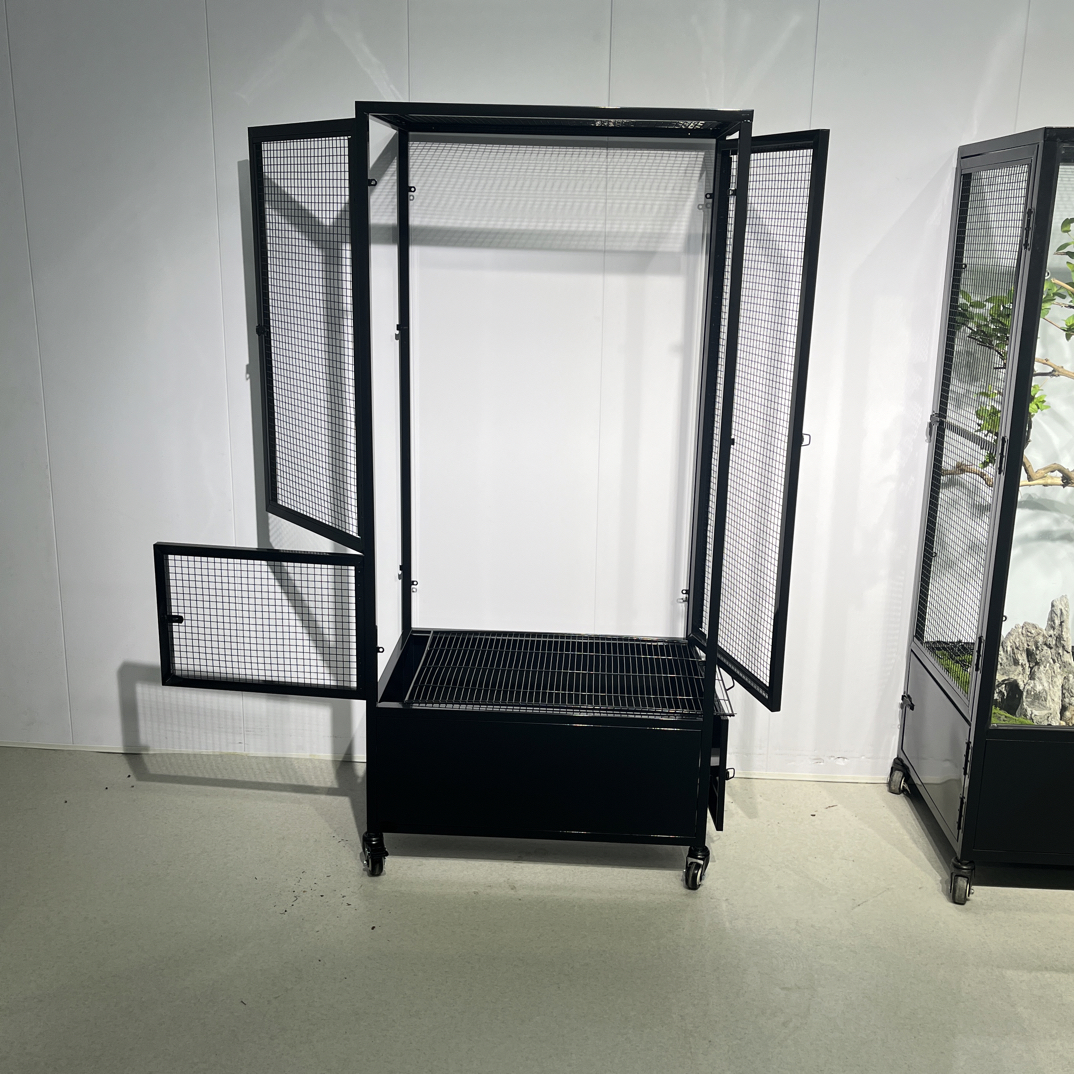 中大号空笼（新品两用四开门带底网）1400×650×450生态鸟笼