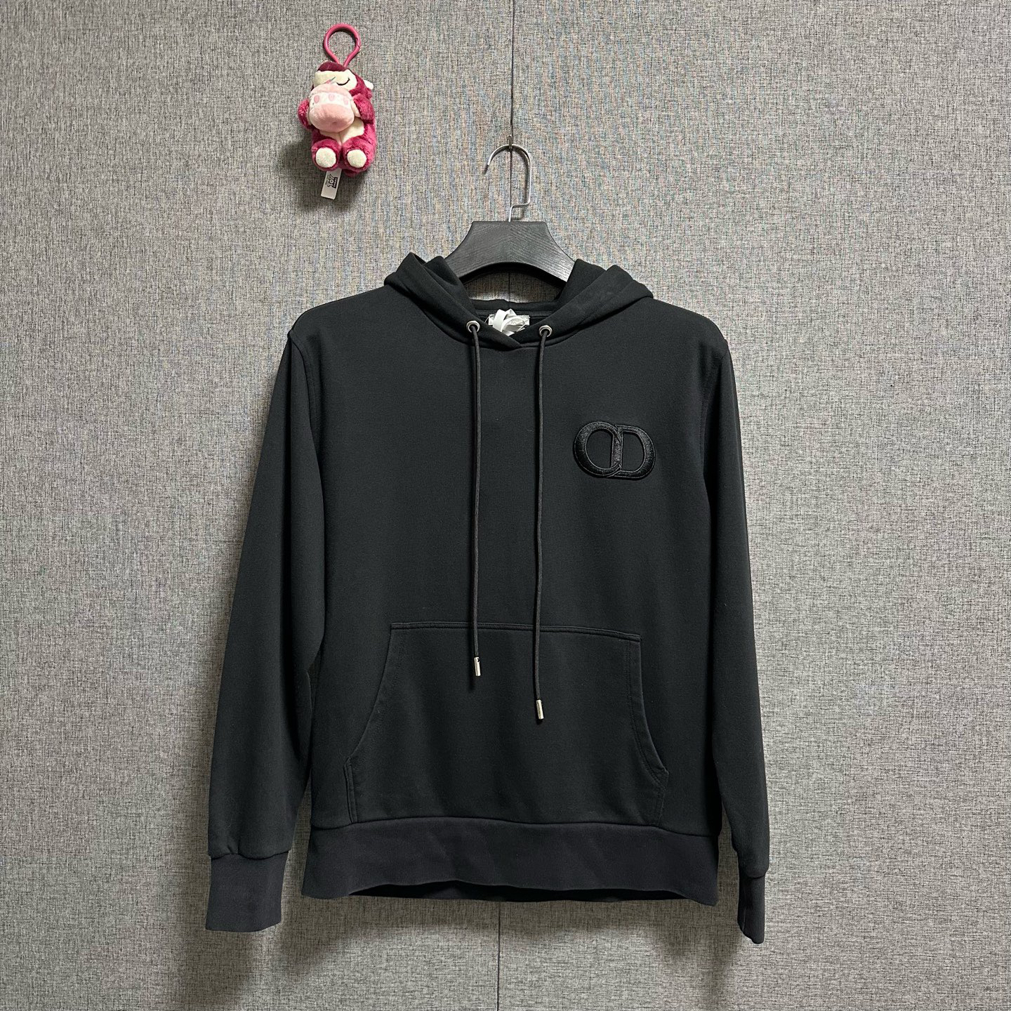 99新 DIOR/迪奥 黑色刺绣连帽卫衣/M码/r938