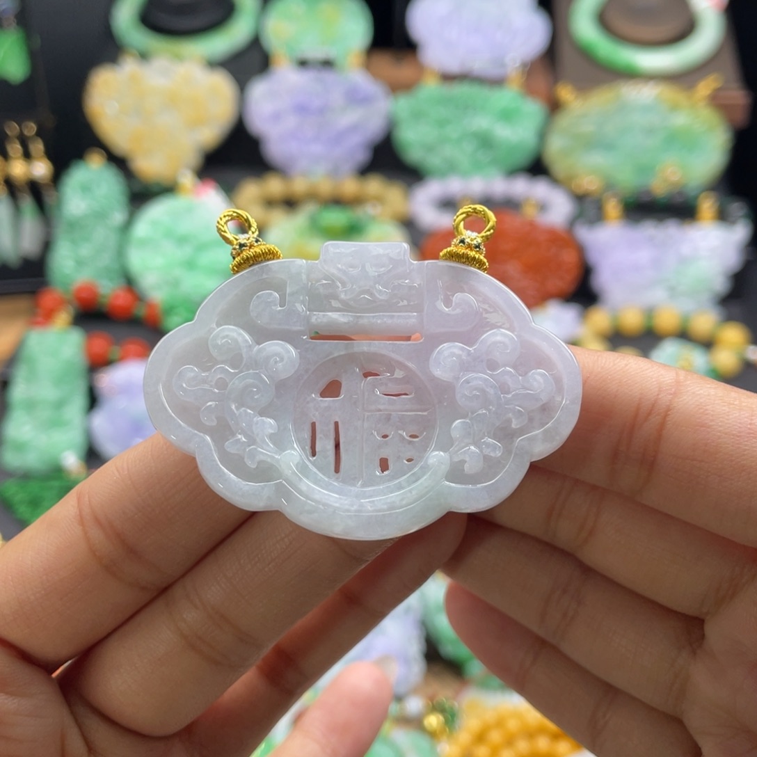 翡翠未镶嵌颈饰代编织