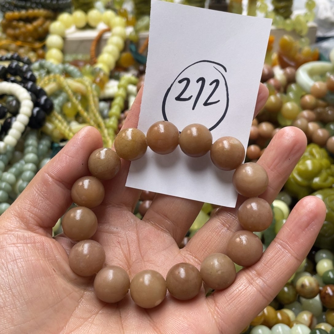 蛇纹石玉手链未镶嵌W****,