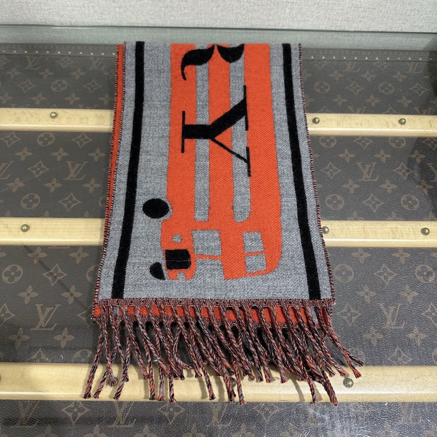 95新 BURBERRY/博柏利 拼色流苏127围巾 06362