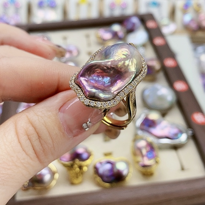 银S925镶嵌耳饰淡水珍珠?***?