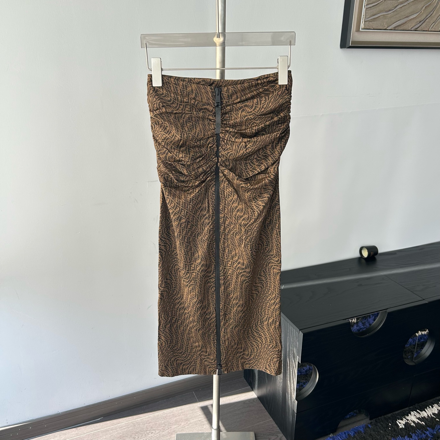 99新 FENDI/芬迪 老花抹胸连衣裙40码