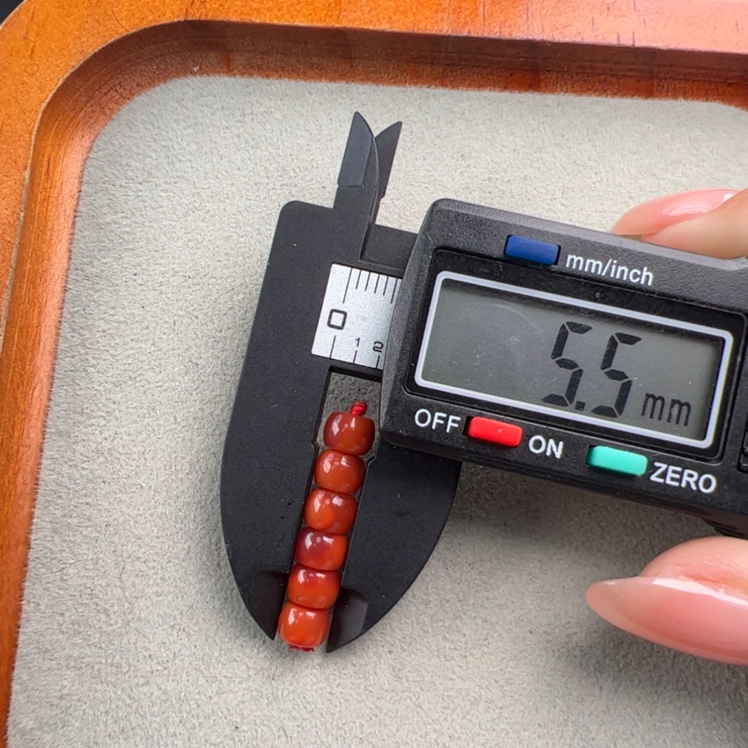 南红玛瑙未镶嵌（满肉直切套装5mm